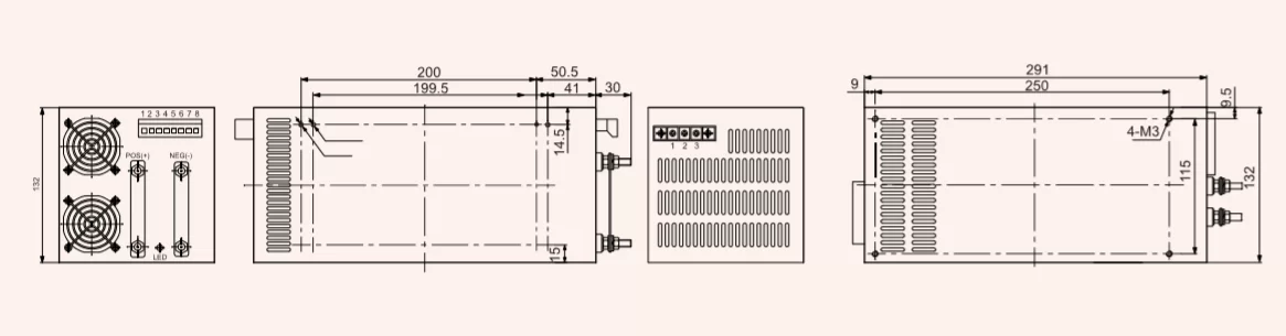 1500w SCN-1500 24V 48V volt dc power supply Design