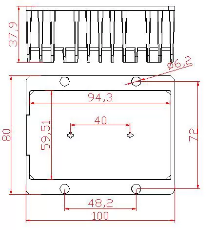 Boost Converter WH-B2420 Dimensions